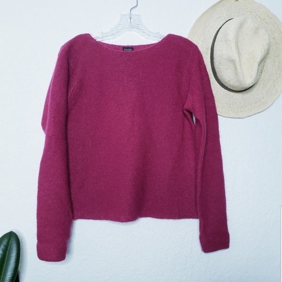 Eileen Fisher Chunky Open Knit Crew Sweater 081 - Picture 7 of 7